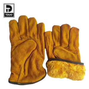 TDUO冬季牛皮加绒手套CC29 双