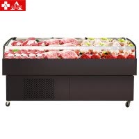 埃利斯(AILISI)2.5米 商用冷鲜肉扁平展示柜冷藏猪肉鸭脖保鲜柜卧式冰柜商用水果冷藏超市冷柜风直冷鲜肉柜