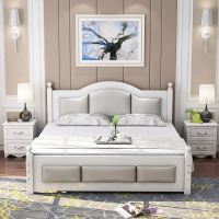 简约软包实木床主卧1.8米双人床1.2米欧式公主单人床1.5米