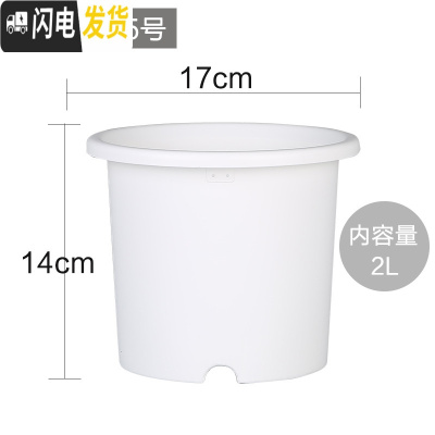 三维工匠彩色Deepot深型月季铁线莲花盆树脂花盆塑料加仑花盆 5号白色直径约17厘米[5号两个起发] 中等花盆容器