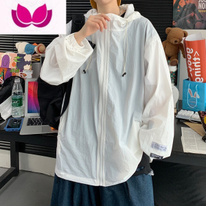 七斓衣男夏季超薄透气潮牌休闲宽松潮流百搭外套上衣户外运动风衣