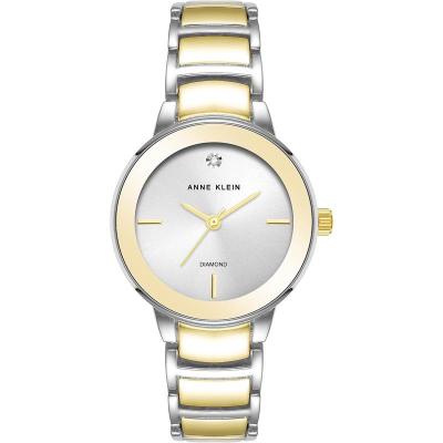 Anne Klein手表女秒针石英圆形表盘30毫米100米防水商务休闲女表