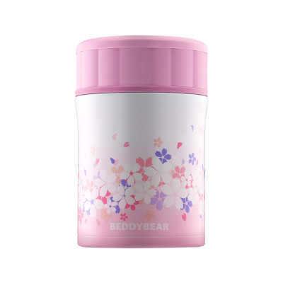 免费刻字韩国杯具熊BEDDYBEAR杯具熊焖烧保温杯高真空不锈钢食物罐儿童成人保温杯学生焖烧壶500ml