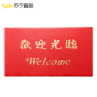 苏宁宜品丝圈欢迎光临地垫入户门红地毯脚垫进户门口迎宾地垫