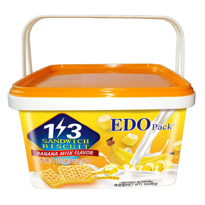 EDOpack夹心饼干560g盒3+2香蕉牛奶优格芝士味金桔柠檬