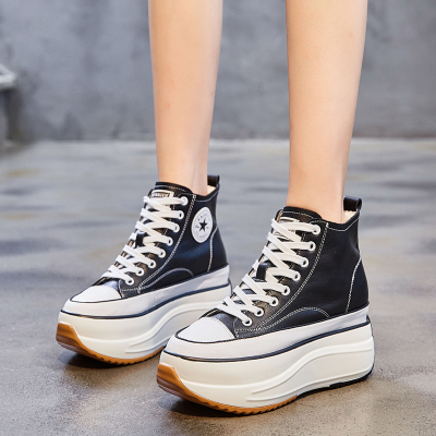 00春季新款绣花鞋女高帮古装配鞋内增高10cm汉服鞋子 语娄休闲鞋品牌