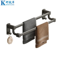 珂攸洋毛巾架置物架灰色