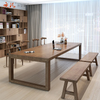质凡简约大书桌家用工作台实木办公长桌