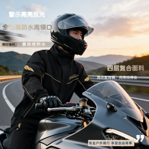 正雨摩托车骑行服雨衣套装男款成人外穿分体式防暴雨外卖骑手外卖9063