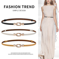 啄木鸟皮带女款2025新款腰带装饰配裙子连衣裙收腰真皮设计感小众