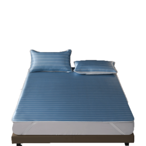 梦洁(MENDALE)冰丝凉席三件套寐蓝 1010789500BA002 180*200cm