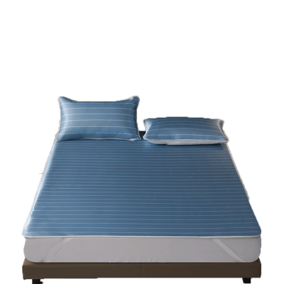梦洁(MENDALE)冰丝凉席三件套寐蓝 1010789500BA002 180*200cm