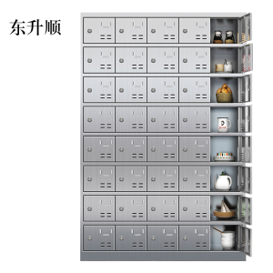 东升顺304不锈钢食堂带锁餐具柜40门碗柜钥匙锁1800*1200*300