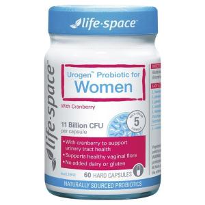 Life Space女性蔓越莓益生菌胶囊60粒/瓶装 澳洲进口膳食营养补充剂