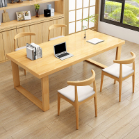 创世人 客厅学习桌双人阅读办公桌洽谈桌吧台桌椅 1.6m 一桌四椅