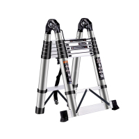 翌嘉 YJ40625073铝合金多功能人字梯 2.4+2.4多功能人字2.4米直梯4.8米