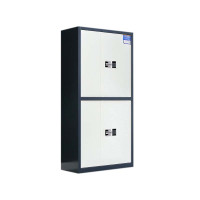 湘渭保密柜财务档案柜文件柜办公室资料储物柜保险柜通双节灰框白门-国保密码锁