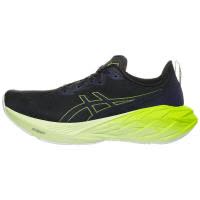 ASICS跑步鞋男软弹舒适缓震保护耐用防滑贴合脚型黑色亮黄色拼接