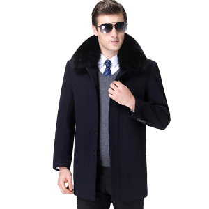 高端呢子羊绒大衣羊毛呢子大衣男中老年过膝长款父亲风衣毛呢大衣爸爸羊毛呢子外套加厚品牌官方旗舰店特卖