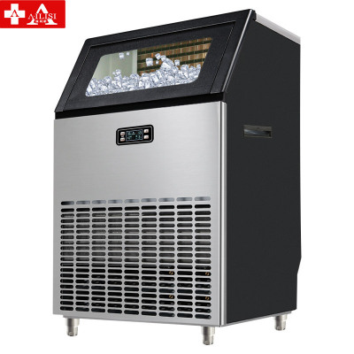 埃利斯(AILISI)120冰格不锈钢外壳制冰机 手动自动加水 方冰HZB-150F/ABL
