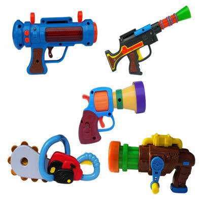 熊出没玩具光头强玩具电锯斧子帽子宝宝电动儿童套装熊大熊二3-6-8岁男孩Q版5件小枪组合