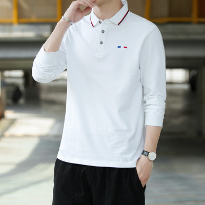 蒙洛里克男士polo衫2020春季新品棉质翻领长袖T恤男保罗衫SY6031