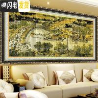三维工匠清明上河图十字绣2019新款绣全景满绣线绣客厅山水画2米3 [丝线3股绣]200X75厘米[古绢布]送绣圈/小画