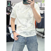 痞帅男士新款高档扎染短袖潮牌夏季圆领休闲T恤上衣潮流半袖体恤