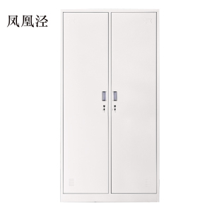 凤凰泾加厚二门钢制更衣柜员工柜铁皮职工储物柜带锁存包柜鞋柜
