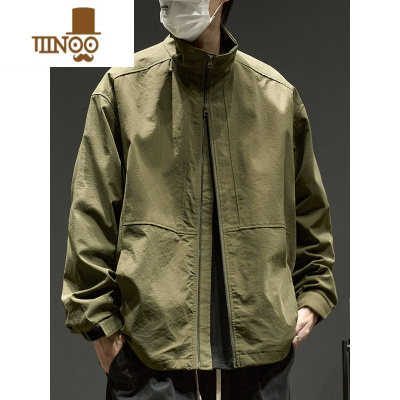 YANXU夹克男美式复古飞行员痞帅机能山系上衣日系潮牌宽松工装外套