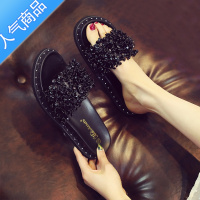 SUNTEK厚底凉拖鞋女外穿2023年新款夏季时尚网红女士大码松糕防滑沙滩鞋