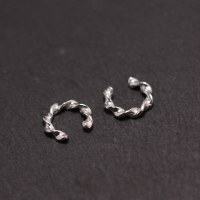 耳饰耳钉高级感耳环简约风男耳骨夹新款潮无耳洞女纯银扭曲耳夹送女朋友老婆情人节七夕生日礼物