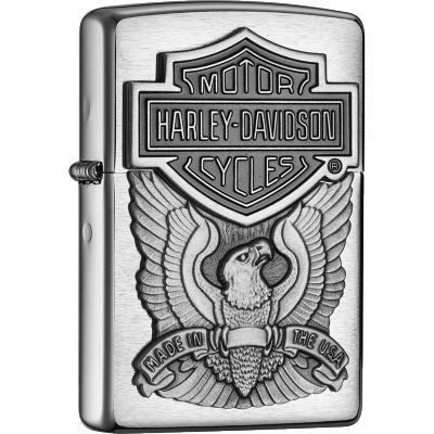 zippo芝宝打火机美国原装ZIPPO之宝防风煤油哈雷铁鹰章200HD哈雷铁鹰章-新机无油