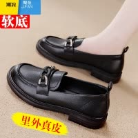 聚范红青蜓小皮鞋女2024春季英伦风女鞋软底防滑平底乐福鞋女单鞋