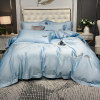 婵思 飞羽长绒棉刺绣四件套