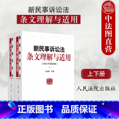 [正版] 2023新版 新民事诉讼法条文理解与适用 上下册 江必新 新民事诉讼法逐条解读典型案例条文解读适用涉外民事诉