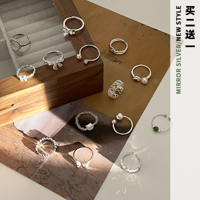 925纯银特价戒指合辑男女指环尾戒关节戒小众设计学生配饰送女朋友老婆情人节七夕生日礼物