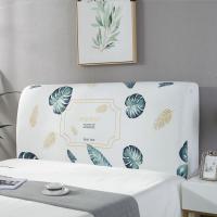 家柏饰(CORATED)北欧风床头罩套床头套软包防尘罩床背罩子保护套1.8床弹力布1.5床 绿色芭蕉叶 床头宽度1.8米