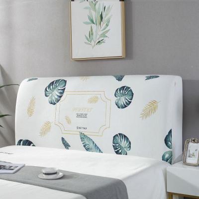 家柏饰(CORATED)北欧风床头罩套床头套软包防尘罩床背罩子保护套1.8床弹力布1.5床 绿色芭蕉叶 床头宽度1.8米