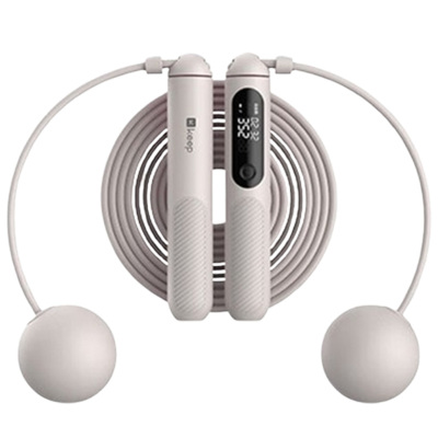 Keep智能跳绳小巧玲珑携带方便高清屏幕显示模式多样奶茶色SR2