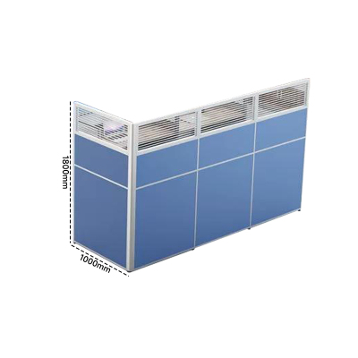 苏宁 质凡 办公室移动屏风折叠推拉隔断墙(板式+玻璃)/ZF-GD012/1.0米宽*1.8米高