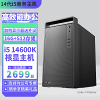 i5 14600K/16G/512G固态DIY主机台式电脑组装机兼容机游戏主机办公电脑主机14600K主机