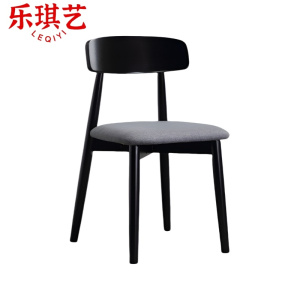 乐琪艺 靠背椅 43cm(黑色木架)把