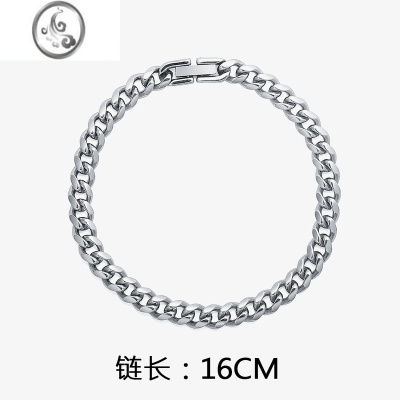 JiMiSAZ嘻哈古巴手链高级感简约冷淡风ins设计小众酷手饰品钛钢不掉色