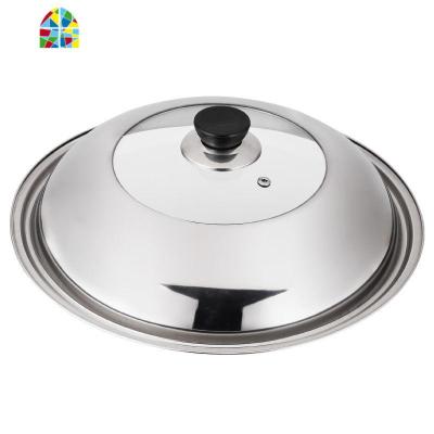 钢化玻璃锅盖可视玻璃盖子家用多功能电锅炒锅蒸锅锅盖30 36 40cm FENGHOU 40加厚锅盖+两个把手一个螺丝刀