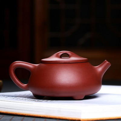 美帮汇石瓢壶紫砂壶荷香球孔手工刻茶具茶壶家用泡茶壶紫泥