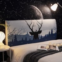 北欧床头罩套全包软包防尘罩床靠背罩保护套1.8米1.5m弹力萬能 破晓 长220cm[床头高50cm-65cm以内适用]