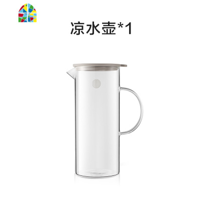 玻璃可高温防爆家用冷水壶凉白开水杯泡柠檬水壶大容量套装 FENGHOU 泡茶杯500ML*1凉水壶