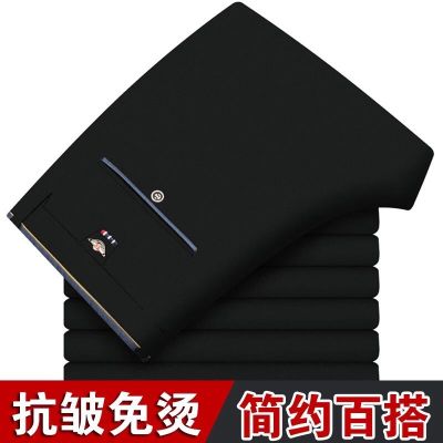 春季青年男士商务休闲裤修身弹力青年西裤修身小脚免烫男长裤诺妮梦
