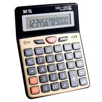 晨光计算器1个语音型桌面大屏幕金属面板计算机ADG98137